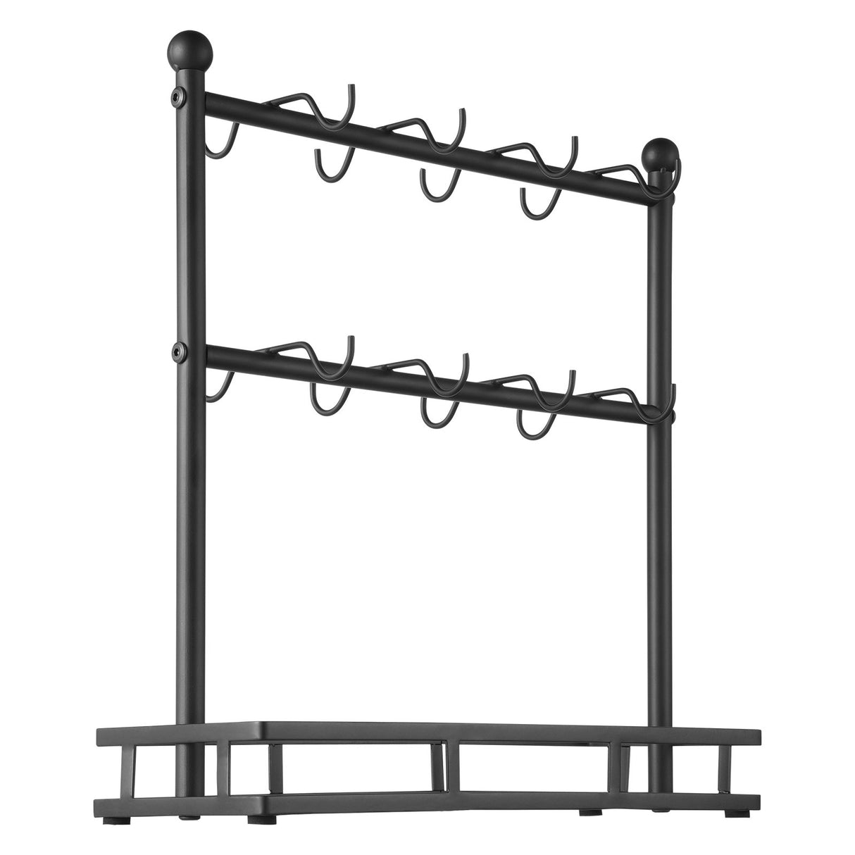 VEVOR Coffee Mug Holder for Countertop 16 Hooks Cup Rack with Storage Base