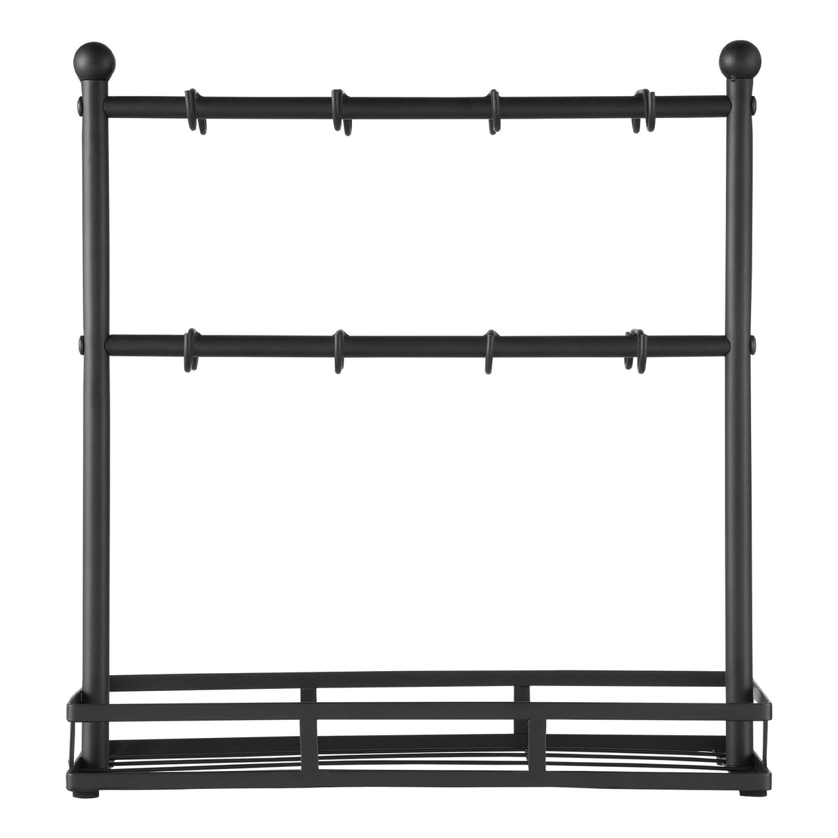 VEVOR Coffee Mug Holder for Countertop 16 Hooks Cup Rack with Storage Base
