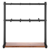 VEVOR Coffee Mug Holder for Countertop 16 Hooks Cup Rack with Wood Storage Base