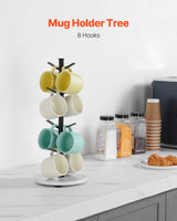 VEVOR Mug Holder Tree with Marble Base 8 Hooks Cup Tree Rack for Counter Kitchen
