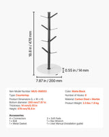 VEVOR Mug Holder Tree with Marble Base 8 Hooks Cup Tree Rack for Counter Kitchen