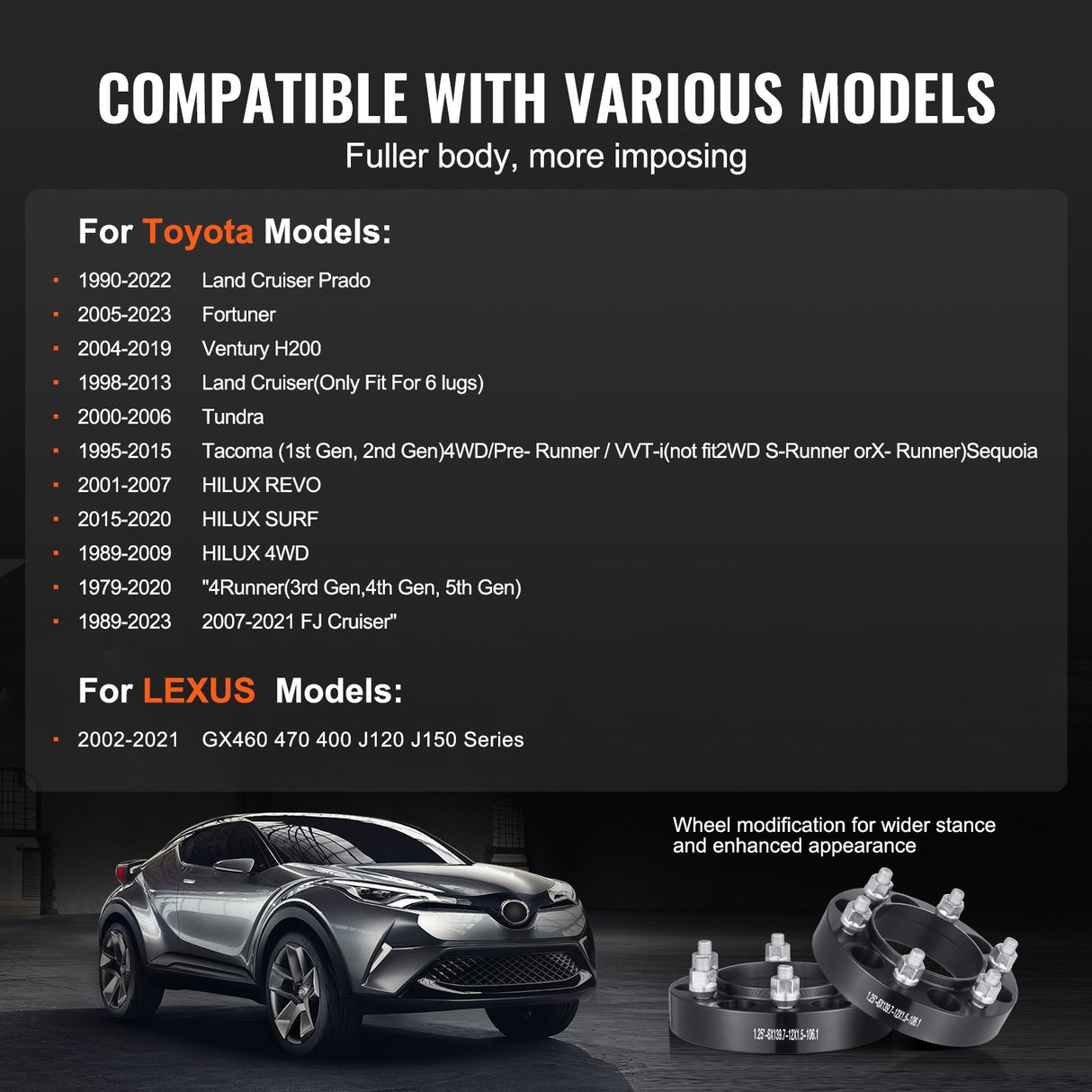 VEVOR 1.25" 6"x5" Wheel Spacers Wheel Adapters 6 Lug Forged Spacer 4 PCS Blue