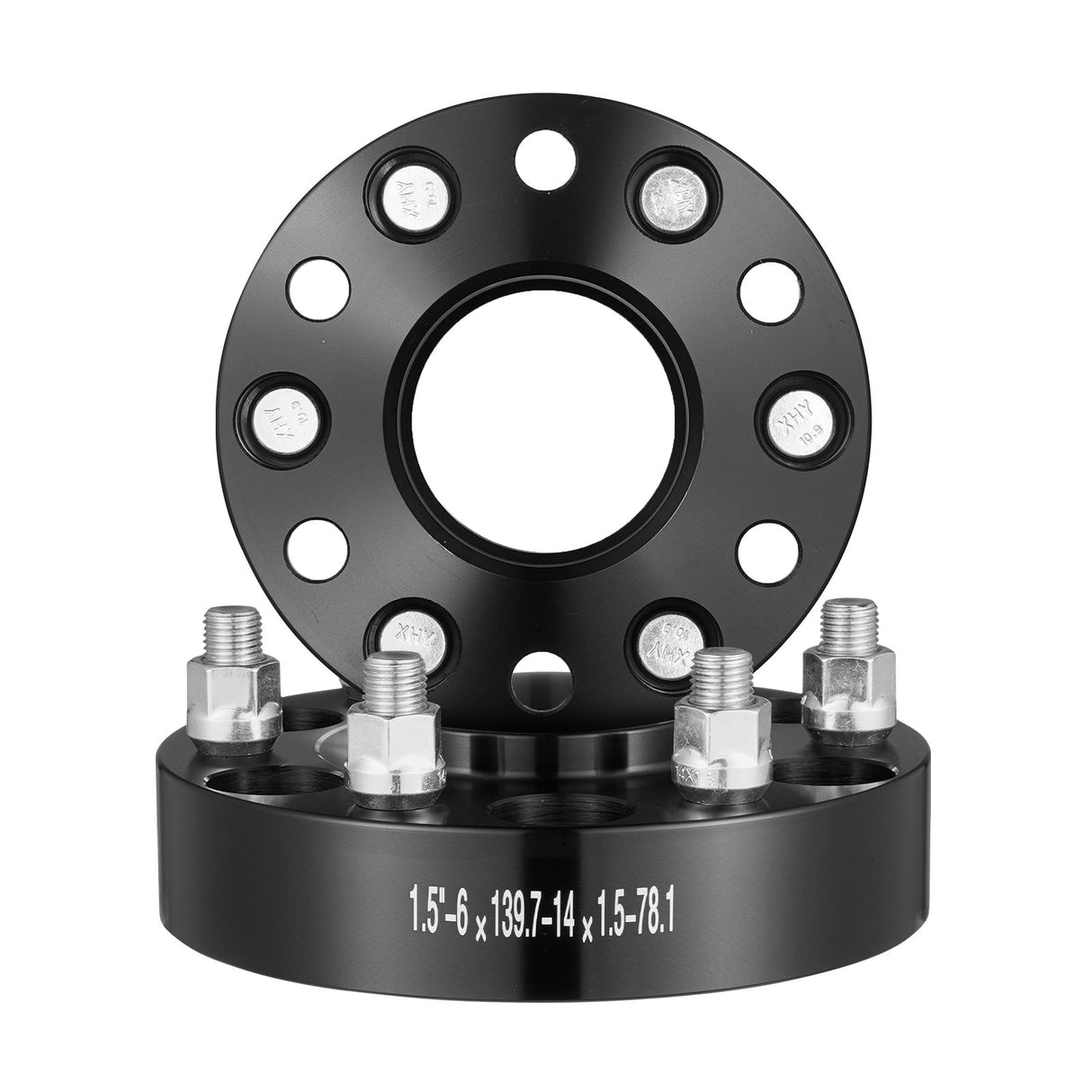 VEVOR 1.5" 6"x5" Wheel Spacers Wheel Adapters 6 Lug Forged Spacer 4 PCS Black