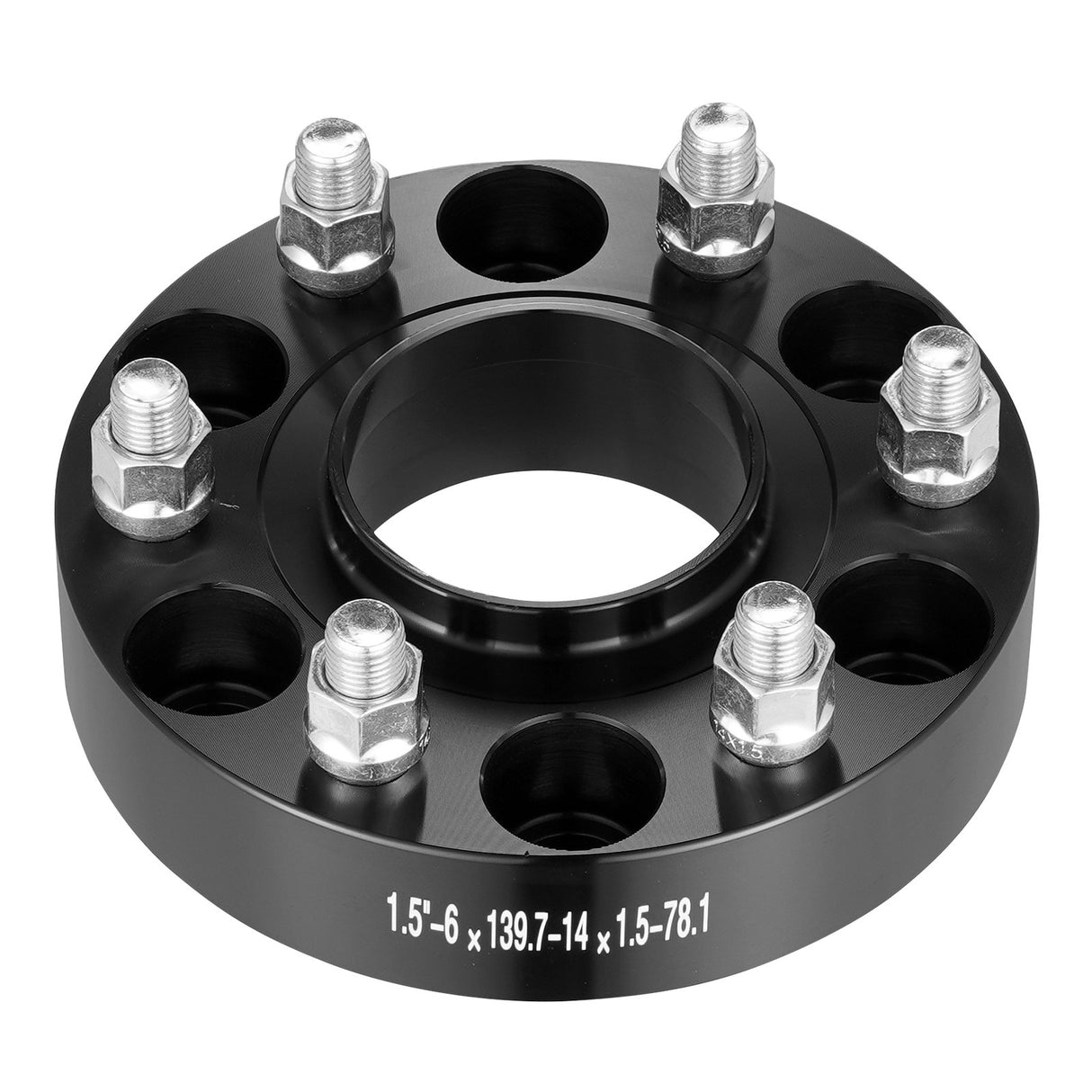VEVOR 1.5" 6"x5" Wheel Spacers Wheel Adapters 6 Lug Forged Spacer 4 PCS Black