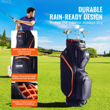 VEVOR Golf Cart Bag with 14 Way Organizer Divider Top, 36??13 Pockets Premium Cart Bag, Durable 600D Polyester Fabric Golf Bags with Handles & Dust