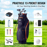 VEVOR Golf Cart Bag with 14 Way Organizer Divider Top, 36??13 Pockets Premium Cart Bag, Durable 600D Polyester Fabric Golf Bags with Handles & Dust