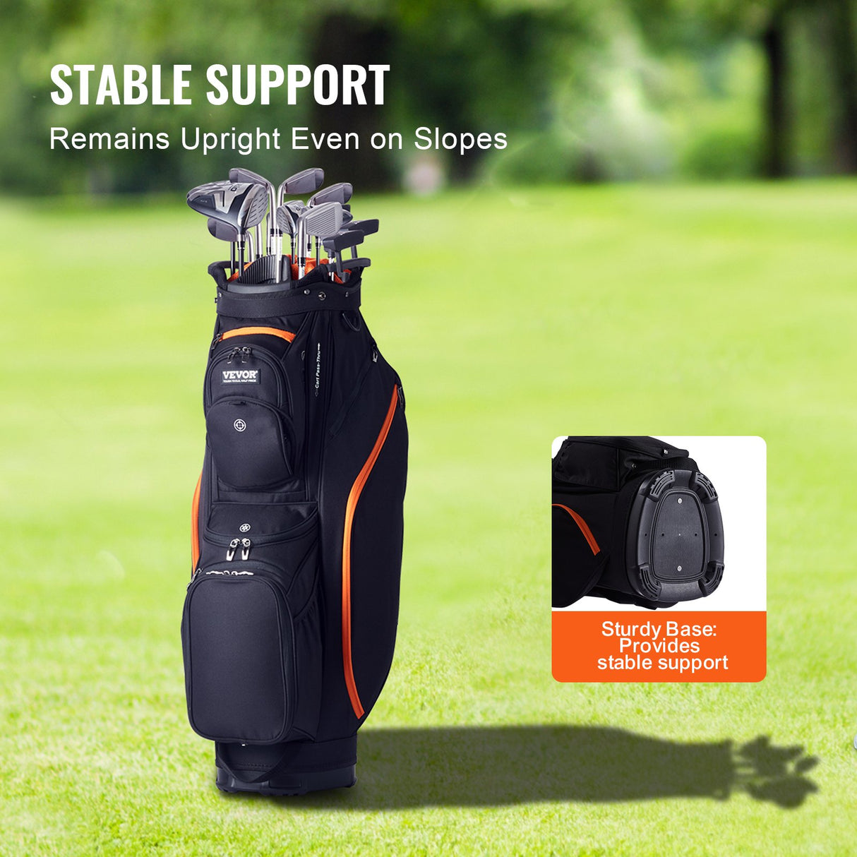 VEVOR Golf Cart Bag with 14 Way Organizer Divider Top, 36??13 Pockets Premium Cart Bag, Durable 600D Polyester Fabric Golf Bags with Handles & Dust