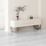 VEVOR Interlocking Vinyl Floor Tiles 48 x 7.3 inch, 10 Tiles 5.5mm Thick Snap Together, Light Gray Wood Grain DIY Flooring for Kitchen, Dining Room,