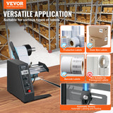 VEVOR Automatic Label Dispenser, Width 15-125 mm, Length 3-150 mm, Automatic Label Stripper Label Separating Machine, Speed Adjustable Label Applicator, Auto Counting 0-999999 for Various Label Sizes - Front View