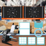 VEVOR Automatic Label Dispenser, Width 15-125 mm, Length 3-150 mm, Automatic Label Stripper Label Separating Machine, Speed Adjustable Label Applicator, Auto Counting 0-999999 for Various Label Sizes - 45-Degree Angle