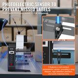 VEVOR Automatic Label Dispenser, Width 15-125 mm, Length 3-150 mm, Automatic Label Stripper Label Separating Machine, Speed Adjustable Label