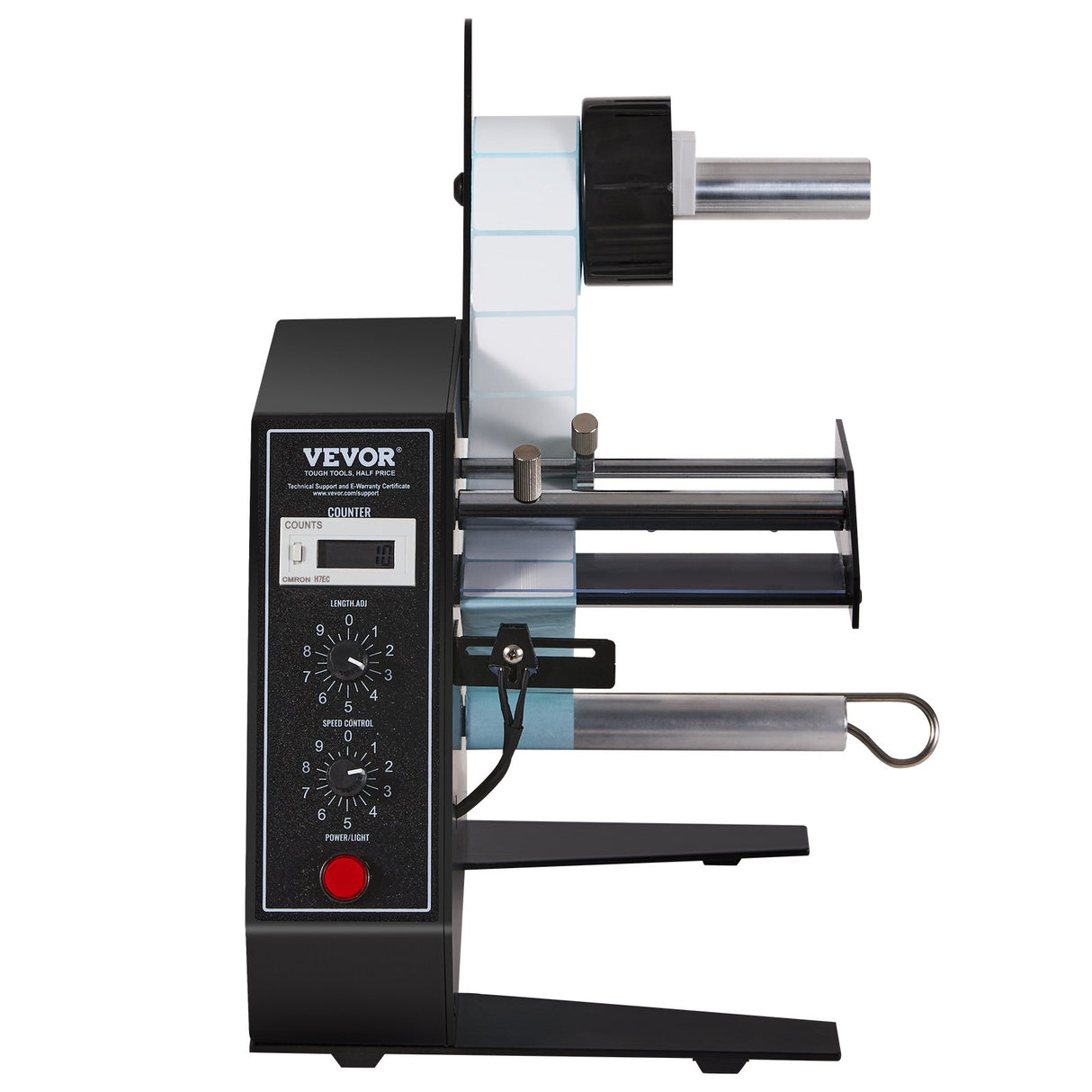 VEVOR Automatic Label Dispenser, Width 15-125 mm, Length 3-150 mm, Automatic Label Stripper Label Separating Machine, Speed Adjustable Label Applicator, Auto Counting 0-999999 for Various Label Sizes