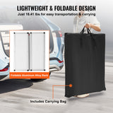 Portable Tradeshow Podium Table, 785 x 380 x 1815 mm, Display Exhibition Counter Stand Booth Fair with Wall, Foldable Promotion Retail Bar Table Pop Up Podium with Storage Rack/Carrying Bag