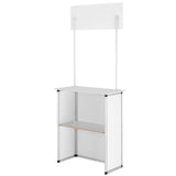 VEVOR Portable Tradeshow Podium Table, 785 x 380 x 1815 mm, Display Exhibition Counter Stand Booth Fair with Wall, Foldable Promotion Retail Bar Table Pop Up Podium with Storage Rack/Carrying Bag - Extra Image