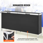 Extra Long Folding Portable Bar Table - Tradeshow Podium Table for Indoor