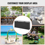 Extra Long Folding Portable Bar Table - Tradeshow Podium Table for Indoor