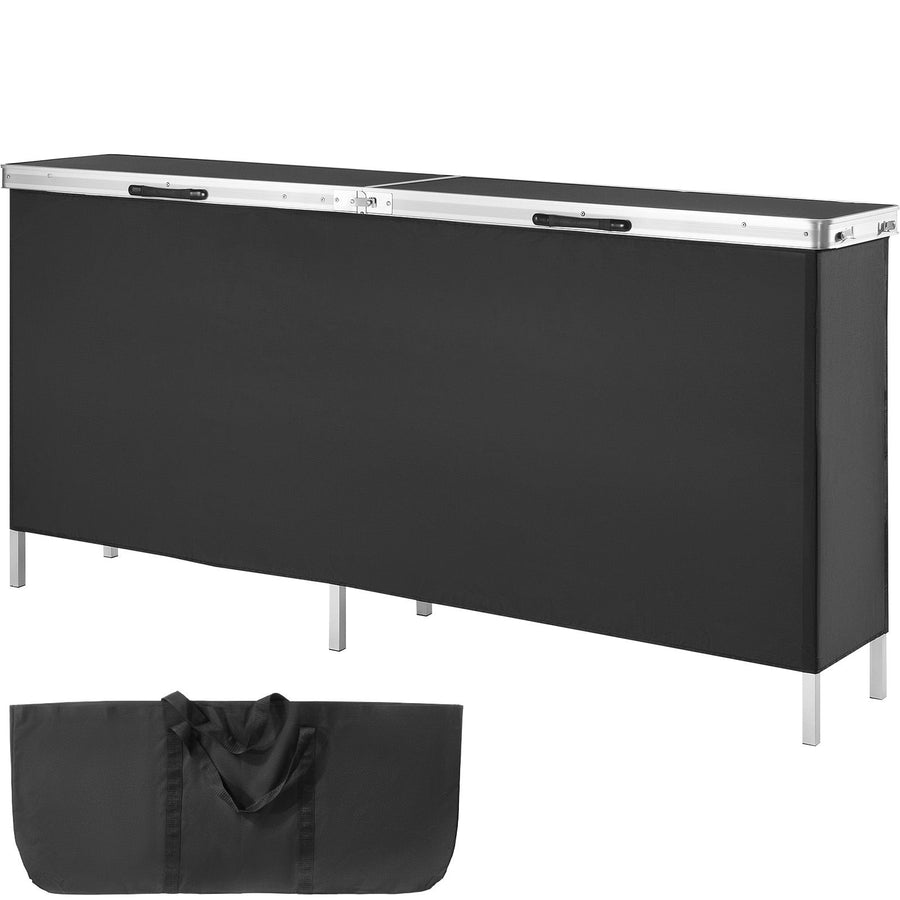 Extra Long Folding Portable Bar Table - Tradeshow Podium Table for Indoor