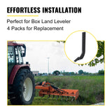 VEVOR Box Blade Shank, 46.4cm Scarifier Shank, 4 Holes Box Scraper Shank, Ripper Shank with Removable Tapered Teeth and Pins, Adjustable Shanks