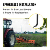 VEVOR Box Blade Shank, 46.4cm Scarifier Shank, 4 Holes Box Scraper Shank, Ripper Shank with Removable Tapered Teeth and Pins, Adjustable Shanks