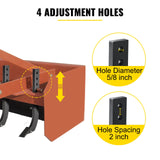 VEVOR Box Blade Shank, 46.4cm Scarifier Shank, 4 Holes Box Scraper Shank, Ripper Shank with Removable Tapered Teeth and Pins, Adjustable Shanks