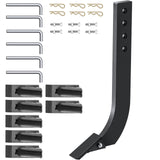 VEVOR Box Blade Shank, 46.6 cm Scarifier Shank, 4 Holes Box Scraper Shank, Ripper Shank with Removable Tapered Teeth and Pins, Adjustable Shanks