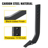 VEVOR Box Blade Shank, 46.6 cm Scarifier Shank, 4 Holes Box Scraper Shank, Ripper Shank with Removable Tapered Teeth and Pins, Adjustable Shanks