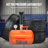 VEVOR Tire Bead Seater, 5 Gal/19L Air Tire Bead Blaster with Pressure Gauge & Handle, 145 PSI Seating Tool Inflator Tank, 85-116 PSI Operating Pressure for Car Truck ATV - 45-Degree Angle