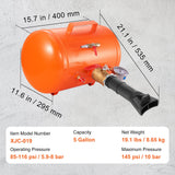 VEVOR Tire Bead Seater, 5 Gal/19L Air Tire Bead Blaster with Pressure Gauge & Handle, 145 PSI Seating Tool Inflator Tank, 85-116 PSI Operating Pressure for Car Truck ATV