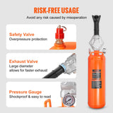 VEVOR Tire Bead Seater, 2.1 Gal/8 L Air Tire Bead Blaster, 120 PSI Handheld Bead Bazooka, Upgraded Portable Tire Inflator Tool, 85-116 PSI Operating