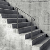 VEVOR Handrails for Outdoor Steps, Fit 1-3 Steps Wrought Iron Handrail, Outdoor Stair Railing, Adjustable Front Porch Hand Rail, Black Transitional Hand railings for Concrete Steps or Wooden Stairs - Close-Up Angle