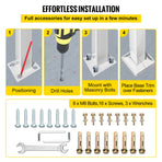 3-Step Handrails for Outdoor Steps Fits 1 or 3 Steps Matte White Stair Rail Wrought Iron Handrail with Installation Kit Hand Rails for Outdoor Step