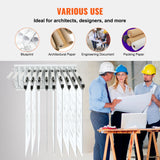 VEVOR Wall Mount Blueprint Storage Rack Blueprint Holder with 12 Pivot Brackets - 45-Degree Angle