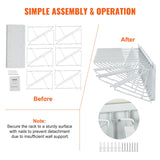 VEVOR Wall Mount Blueprint Storage Rack Blueprint Holder with 12 Pivot Brackets