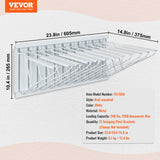 VEVOR Wall Mount Blueprint Storage Rack Blueprint Holder with 12 Pivot Brackets - Close-Up Angle