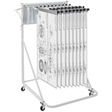 Mobile Blueprint Storage Rack, Plan Holder with 12 Pivot Brackets, Mobile Blueprint Holder Adjustable Height & Length, Poster Display Rack for Office and Home (Rack Only Without Clamps) - Extra Image