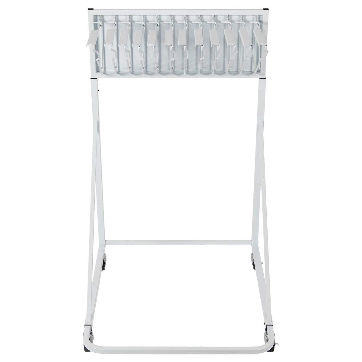 Mobile Blueprint Storage Rack, Plan Holder with 12 Pivot Brackets, Mobile Blueprint Holder Adjustable Height & Length, Poster Display Rack for Office and Home (Rack Only Without Clamps)