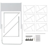 Mobile Blueprint Storage Rack, Plan Holder with 12 Pivot Brackets, Mobile Blueprint Holder Adjustable Height & Length, Poster Display Rack for Office and Home (Rack Only Without Clamps) - Extra Image