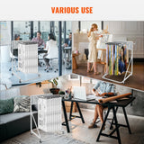 Mobile Blueprint Storage Rack, Plan Holder with 12 Pivot Brackets, Mobile Blueprint Holder Adjustable Height & Length, Poster Display Rack for Office and Home (Rack Only Without Clamps)