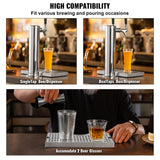 VEVOR Kegerator Beer Drip Tray 304 Stainless Steel Keg Trays with Non-Slip Pads - Rear View