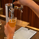 VEVOR Kegerator Beer Drip Tray 304 Stainless Steel Keg Trays with Non-Slip Pads - Low Angle