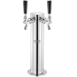 VEVOR Kegerator Tower Kit, Dual Taps Beer Conversion Kit, Stainless Steel Keg Beer Tower Dispenser with Dual Gauge W21.8 Regulator & A-System Keg