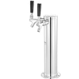 VEVOR Kegerator Tower Kit, Dual Taps Beer Conversion Kit, Stainless Steel Keg Beer Tower Dispenser with Dual Gauge W21.8 Regulator & A-System Keg