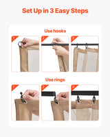 VEVOR Gazebo Netting Replacement, Fit Most 10 x 12 x 7.3 FT Gazebo, Outdoor Garden Gazebo Net, 4-Panel Sidewall Mesh Gazebo Curtain, Patio Midge Netting with Double Zipper, Canopy Screen (Netting Only) - Rear View