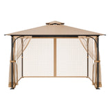 VEVOR Gazebo Netting Replacement, Fit Most 10 x 12 x 7.3 FT Gazebo, Outdoor Garden Gazebo Net, 4-Panel Sidewall Mesh Gazebo Curtain, Patio Midge Netting with Double Zipper, Canopy Screen (Netting Only) - Extra Image