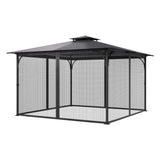 VEVOR Gazebo Netting Replacement, Fit Most 12 x 12 x 7.5 FT Gazebo Curtain, Outdoor Garden Net, 4-Panel Sidewall Mesh Net, Patio Midge Netting with Double Zipper, Canopy Screen (Netting Only) - Extra Image