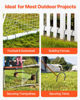 VEVOR 304.8 mm 8 Pack Rebar Stakes Heavy Duty U Shape Galvanized Ground Anchors - Rear View