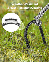 VEVOR 254 mm 12 Pack Rebar Stakes Heavy Duty U Shape Galvanized Ground Anchors - Top-Down View