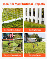 VEVOR 254 mm 12 Pack Rebar Stakes Heavy Duty U Shape Galvanized Ground Anchors - Rear View