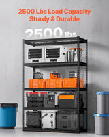 VEVOR Storage Shelves 5 Tier Adjustable Heavy Duty Garage Shelving Unit 1134 kg - Front View