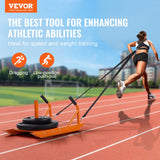 VEVOR Weight Power Pull Push Sled Fitness Strength Speed Training Sled Orange - Front View